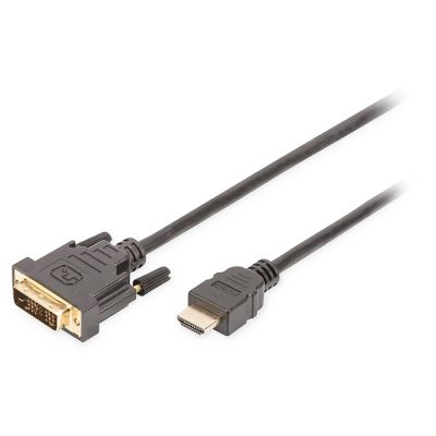 Cablu Video HDMI-DVI, Full HD, HDMI T-A-DVI T (18+1), 2M, Digitus AK-330300-020-S