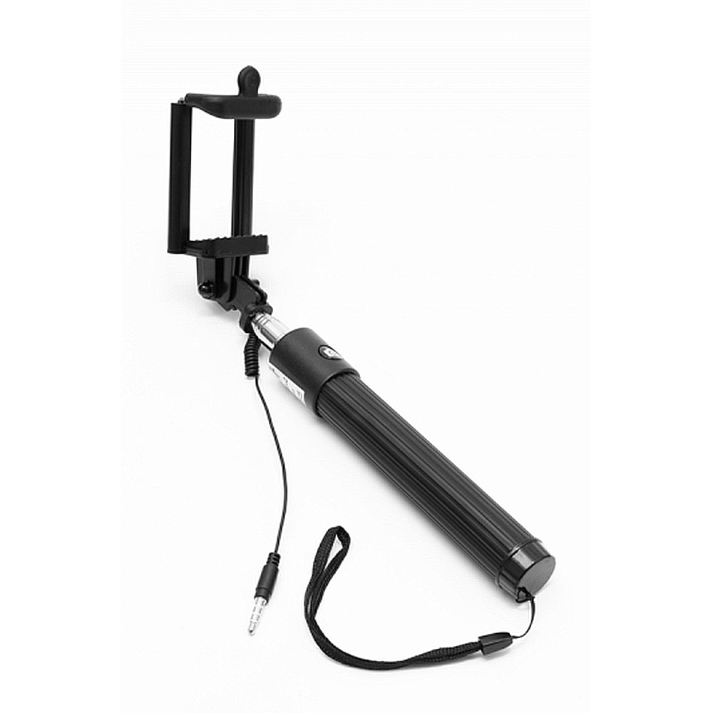 Selfie Stick Spacer Pentru Smartphone Cu Fir, 90CM, Negru