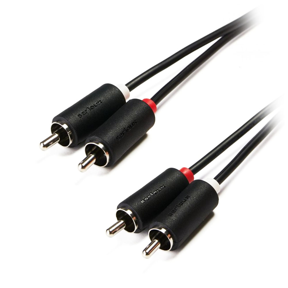 Cablu Audio 2 x RCA T - 2 x RCA T, Palacat cu Nickel, 1.5M, Serioux SRXC-1.5M01