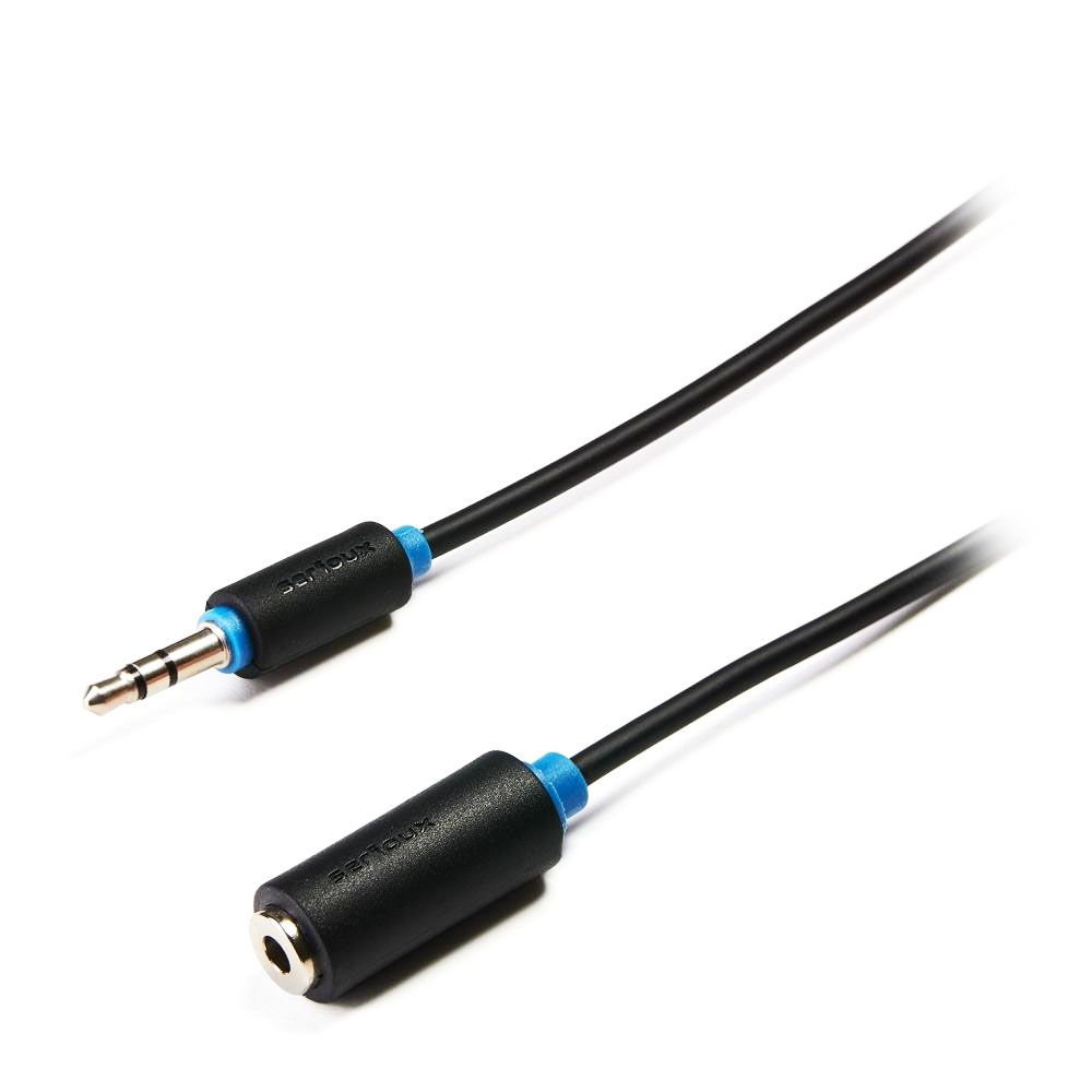 Cablu Prelungitor Audio Jack 3.5mm T - Jack 3.5mm M, Palacat cu Nickel, 1.5M, Serioux SRXC-AV1.5M09