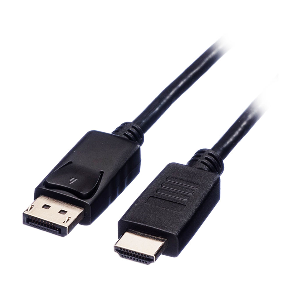 Cablu Video DisplayPort-HDMI, 2K, FHD, DP Tata-HDMI Tata, 2M, Roline 11.04.5781