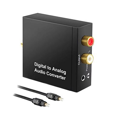 Adaptor Optical Digital Toslink - Analog 2xRCA, Jack 3.5mm