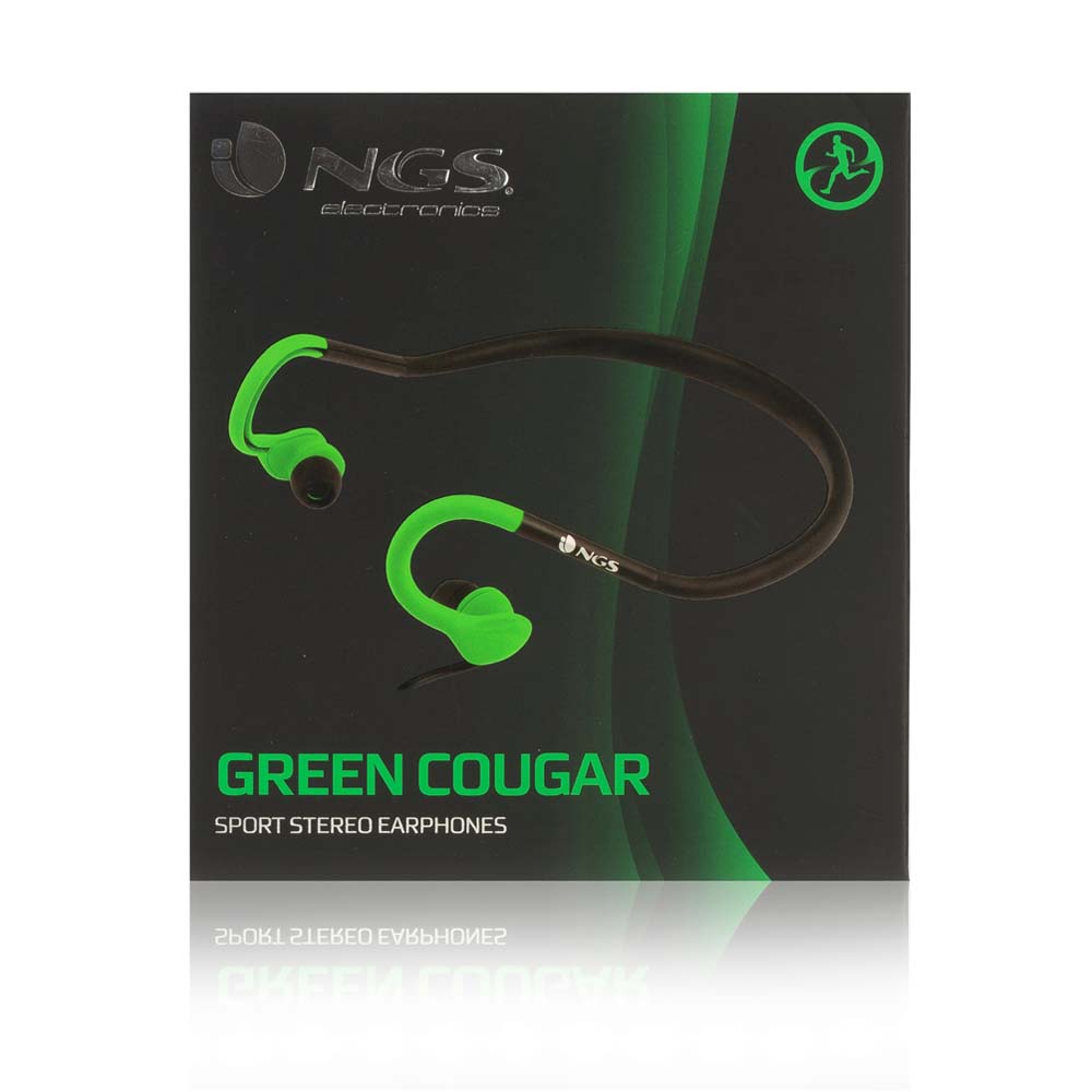 Casti Sport Stereo NGS Green Cougar
