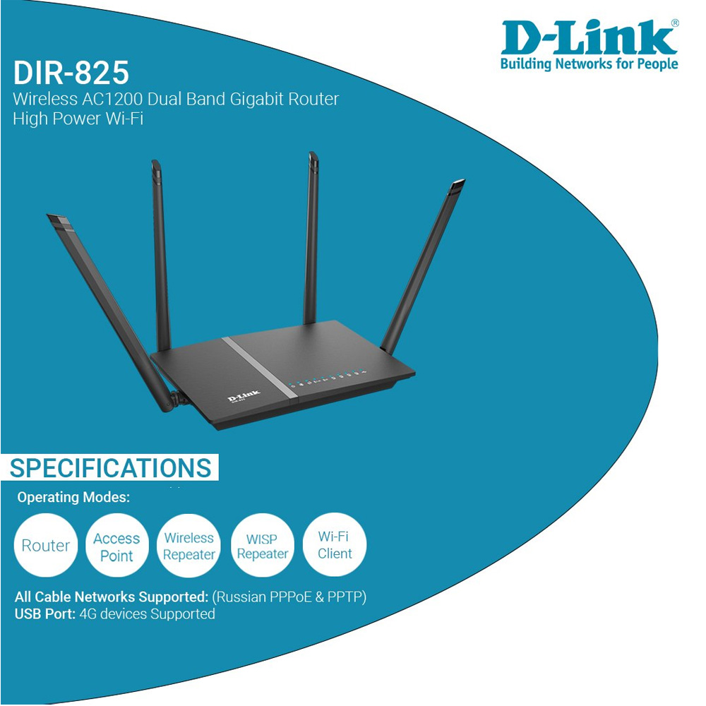Router Wireless Gigabit D-LINK DIR-825 Dual-Band