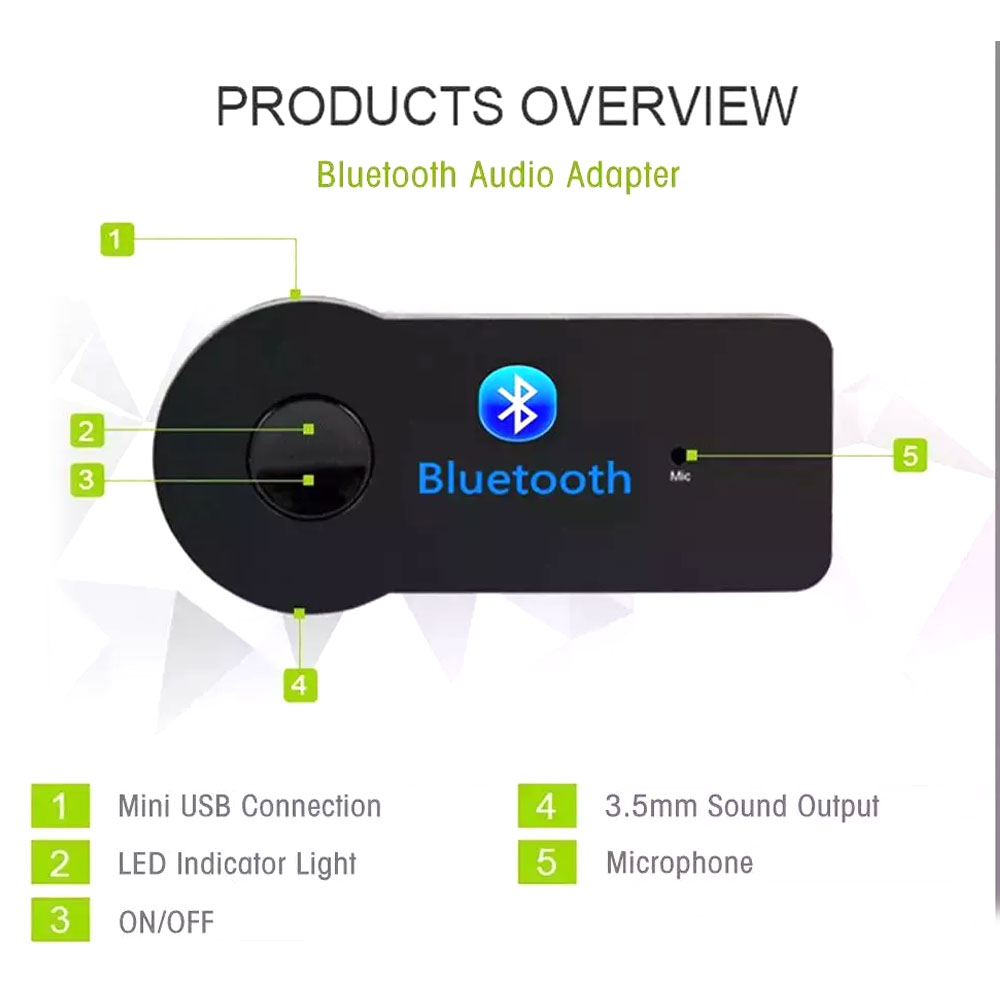 Modulator Receptor Bluetooth Auxiliar Universal Jack