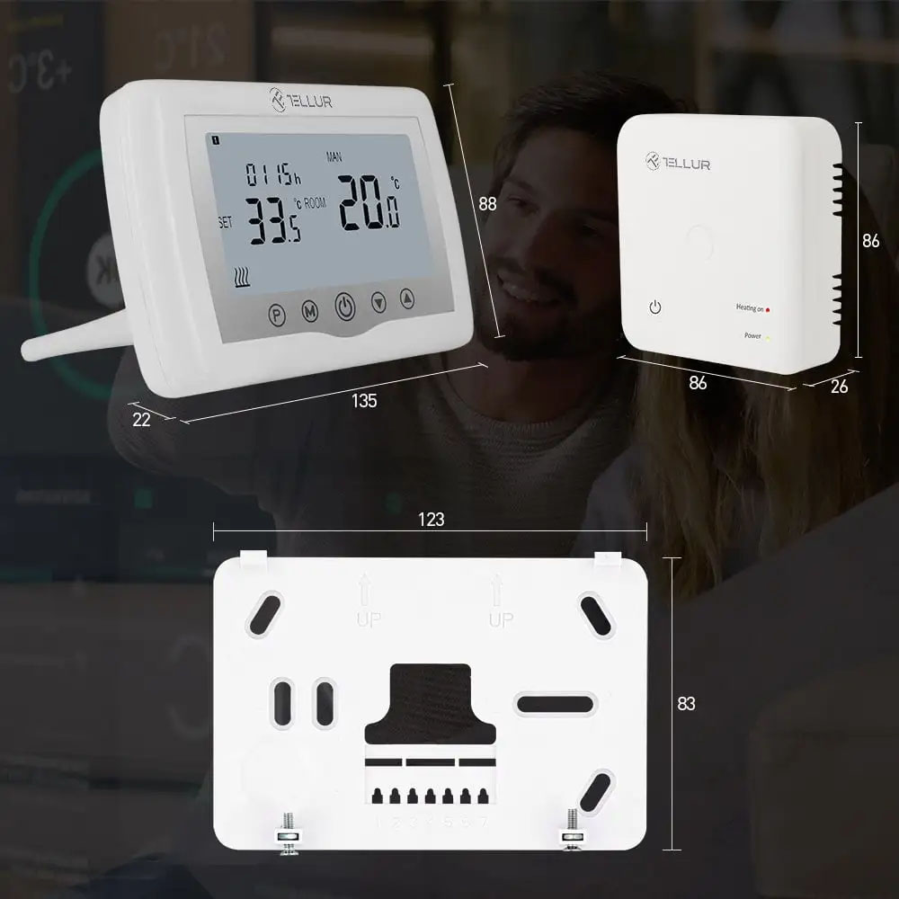 Termostat Smart Tellur WiFi Pentru Centrala